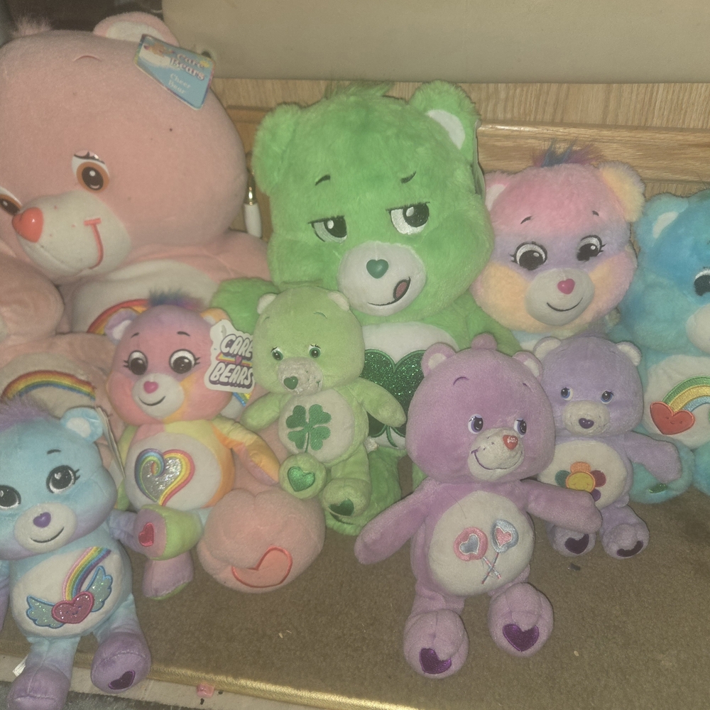 Care Bears Plush Collection - Green, Pink, Blue, Purple
